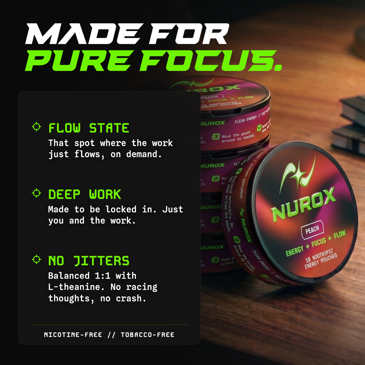 Nurox Focus Pouches – 1 Pack